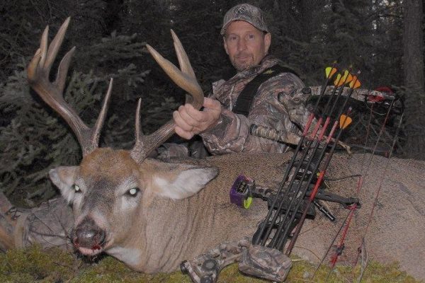 Big archery White Tail Deer Buck at Elusive Saskatchewan Whitetail Outfitter