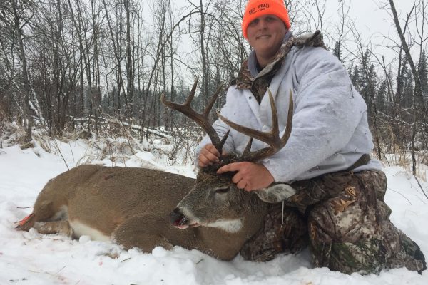 Conner with his first Saskatchewan Whitetail Buck