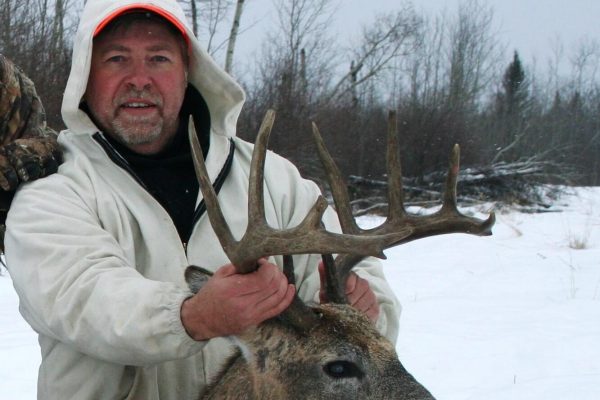 Dean’s White Tail Deer Buck with drops at Elusive Saskatchewan Whitetail Outfitter