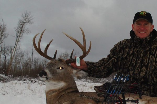 First Archery buck of 2012 Whitetail season at Elusive Saskatchewan Whitetail Outfitter