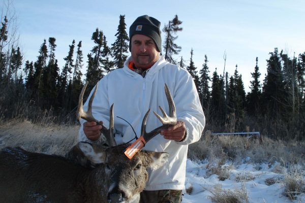 Joey’s first Saskatchewan buck at Elusive Saskatchewan Whitetail Outfitters