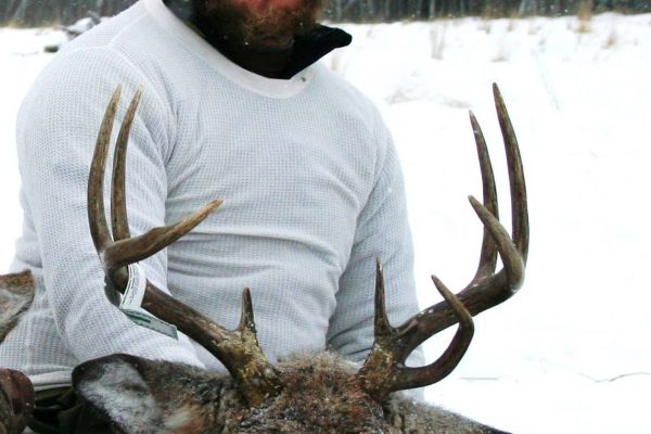 Jordan’s double beam White Tail Deer Buck at Elusive Saskatchewan Whitetail Outfitter